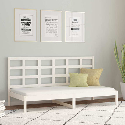 daybed uden madras 90x200 cm massivt fyrretræ hvid