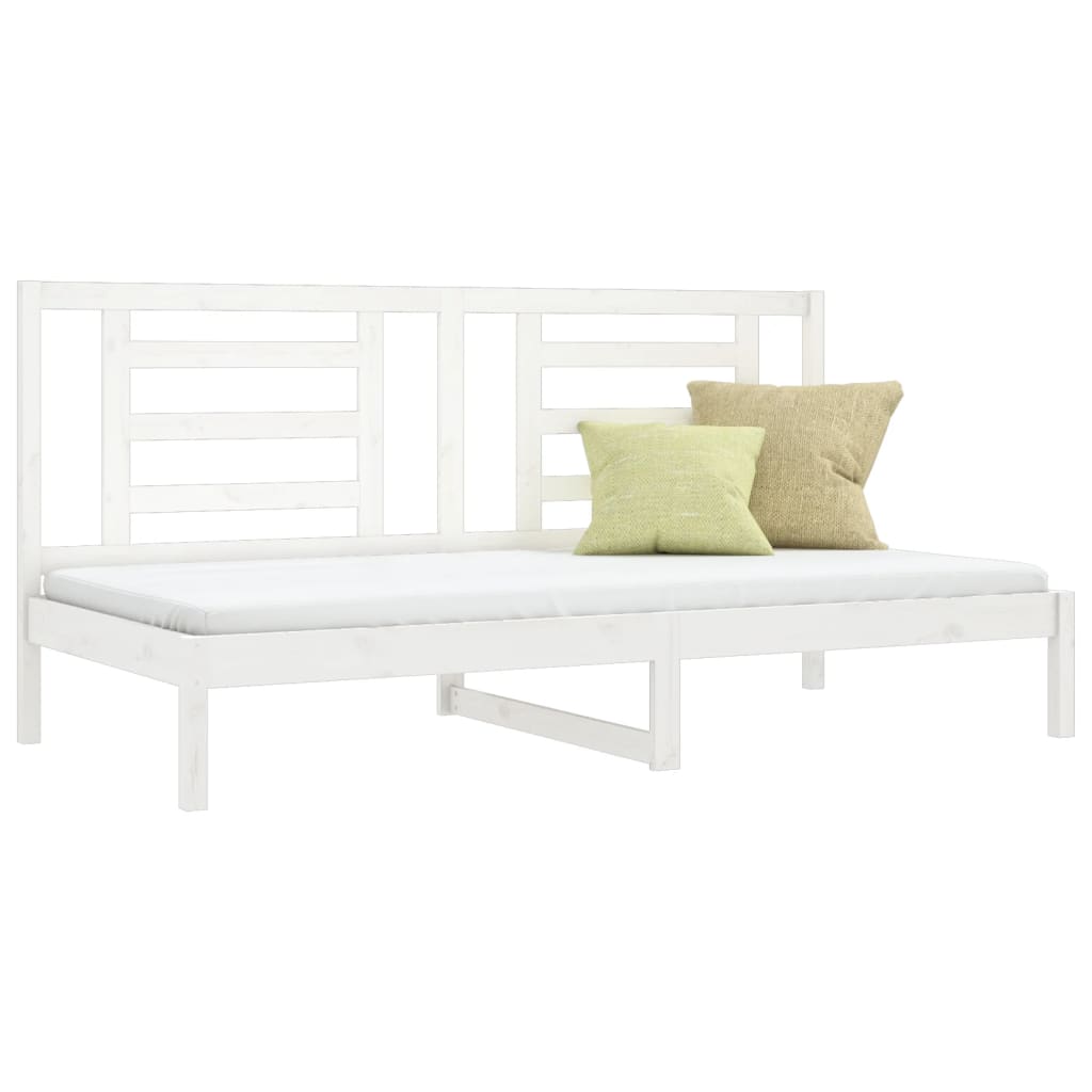 daybed uden madras 90x200 cm massivt fyrretræ hvid