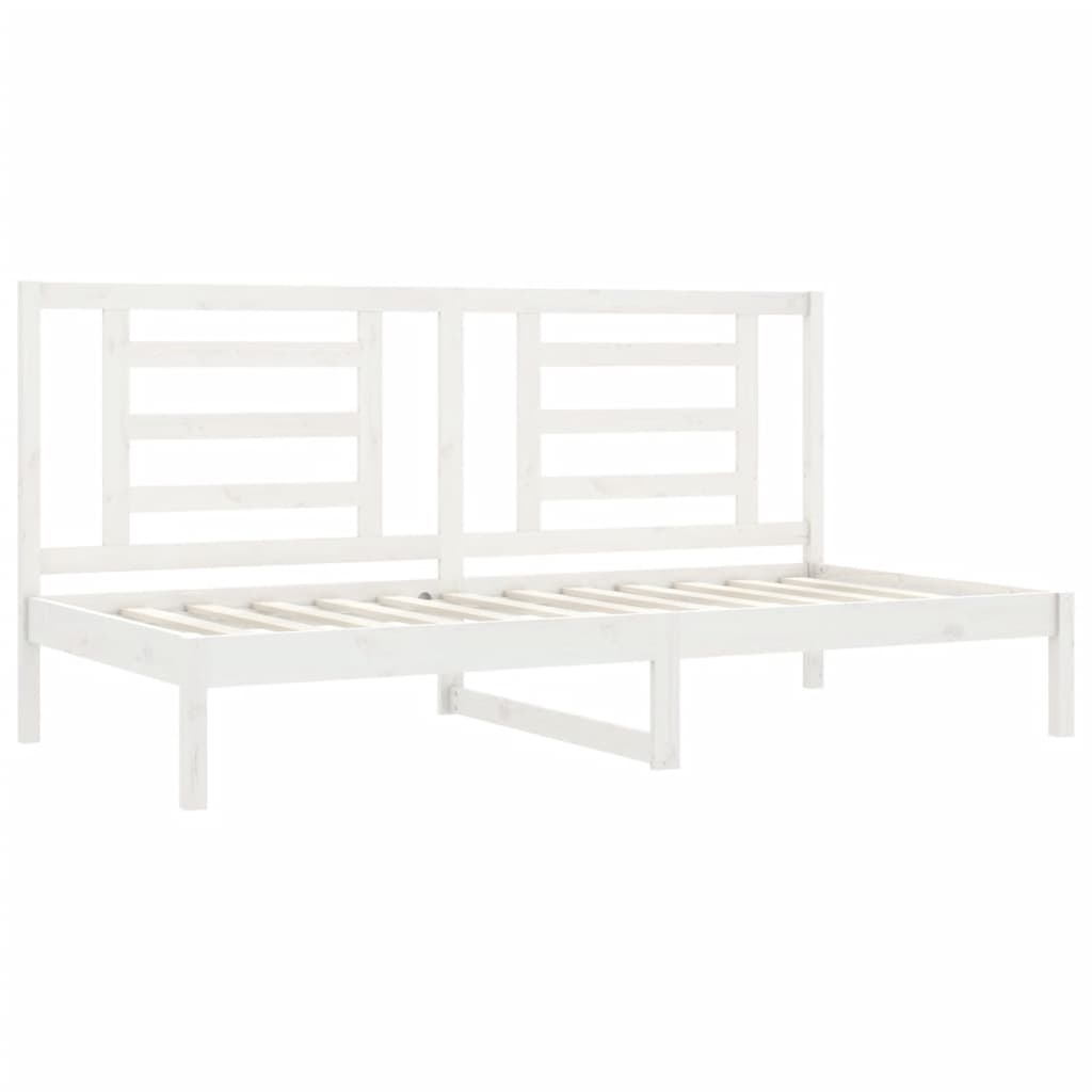 daybed uden madras 90x200 cm massivt fyrretræ hvid
