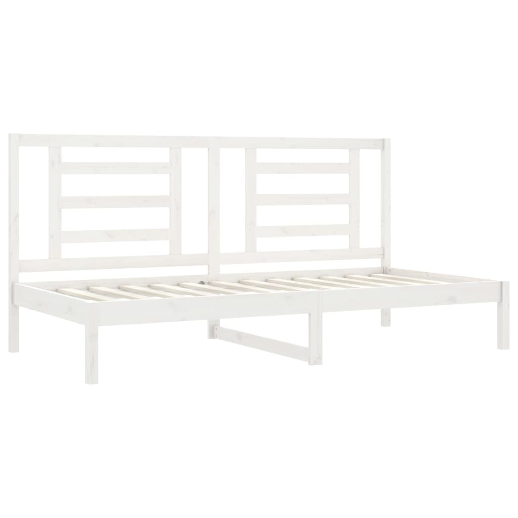 daybed uden madras 80x200 cm massivt fyrretræ hvid