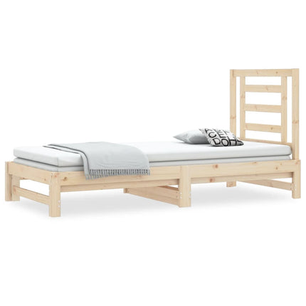 daybed med udtræk 2x(90x190) cm massivt fyrretræ