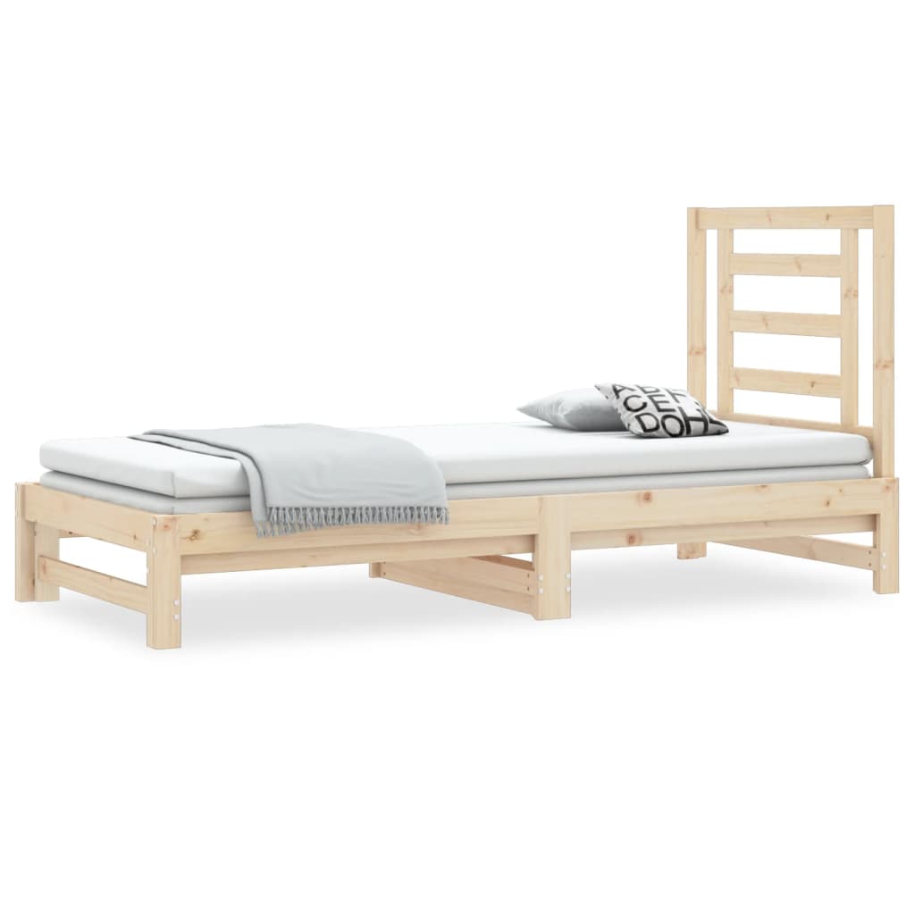daybed med udtræk 2x(90x190) cm massivt fyrretræ