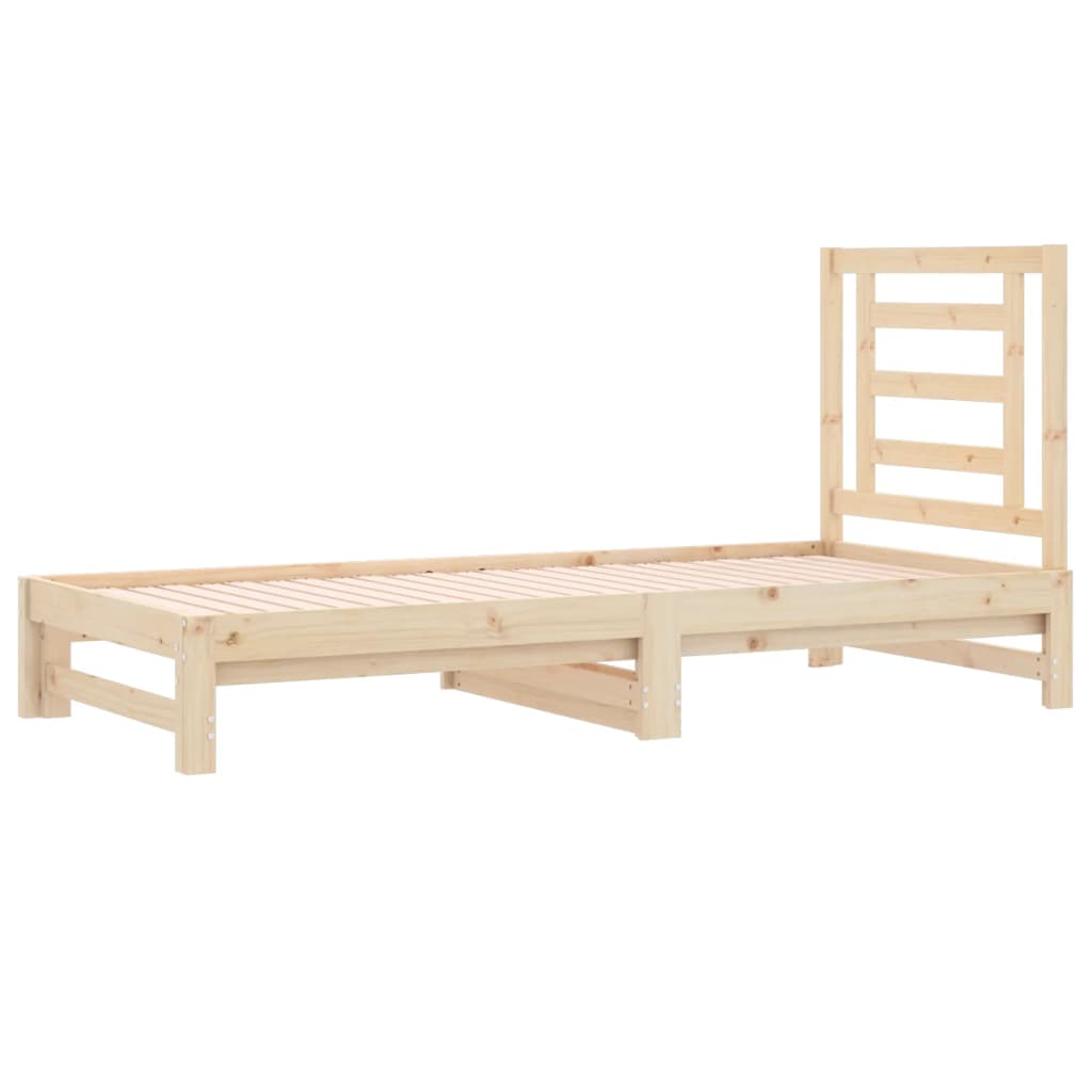 daybed med udtræk 2x(90x190) cm massivt fyrretræ