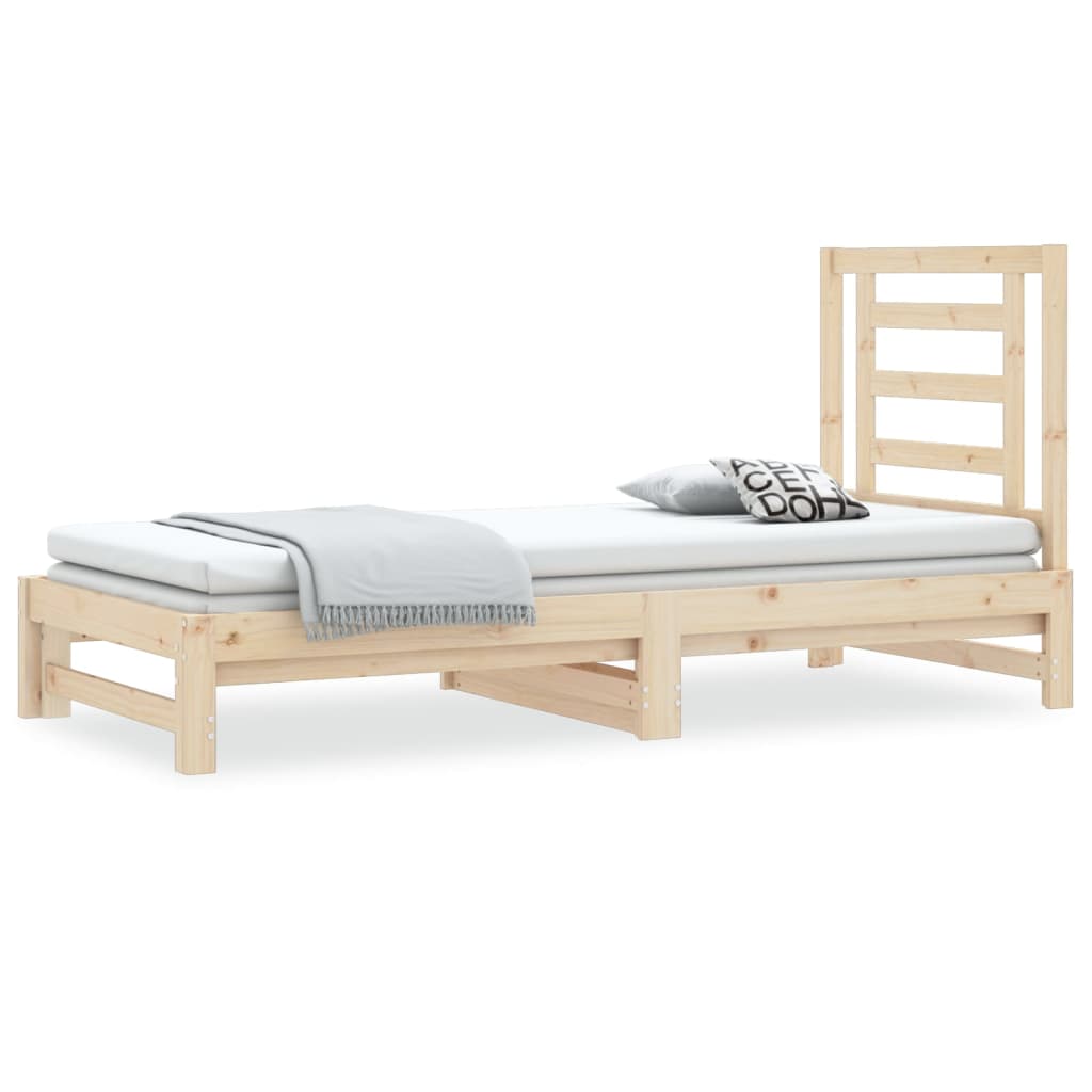 daybed med udtræk 2x(90x190) cm massivt fyrretræ