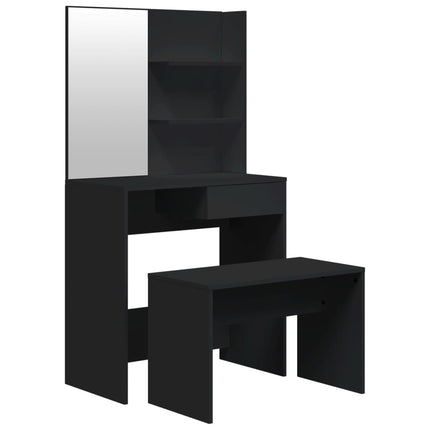 makeupbord 74,5x40x141 cm sort