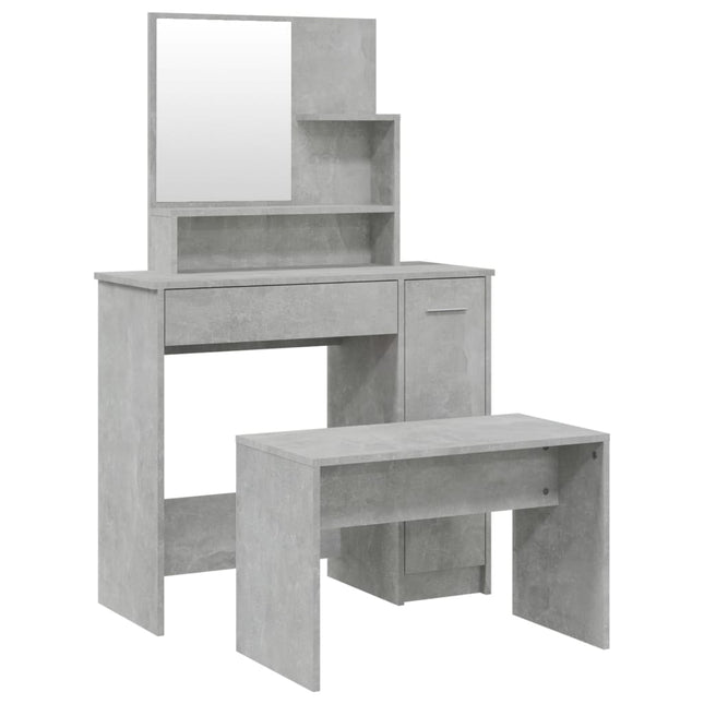 konsolbordsæt 86,5x35x136 cm betongrå