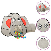 legetelt til børn 174x86x101 cm elefant grå