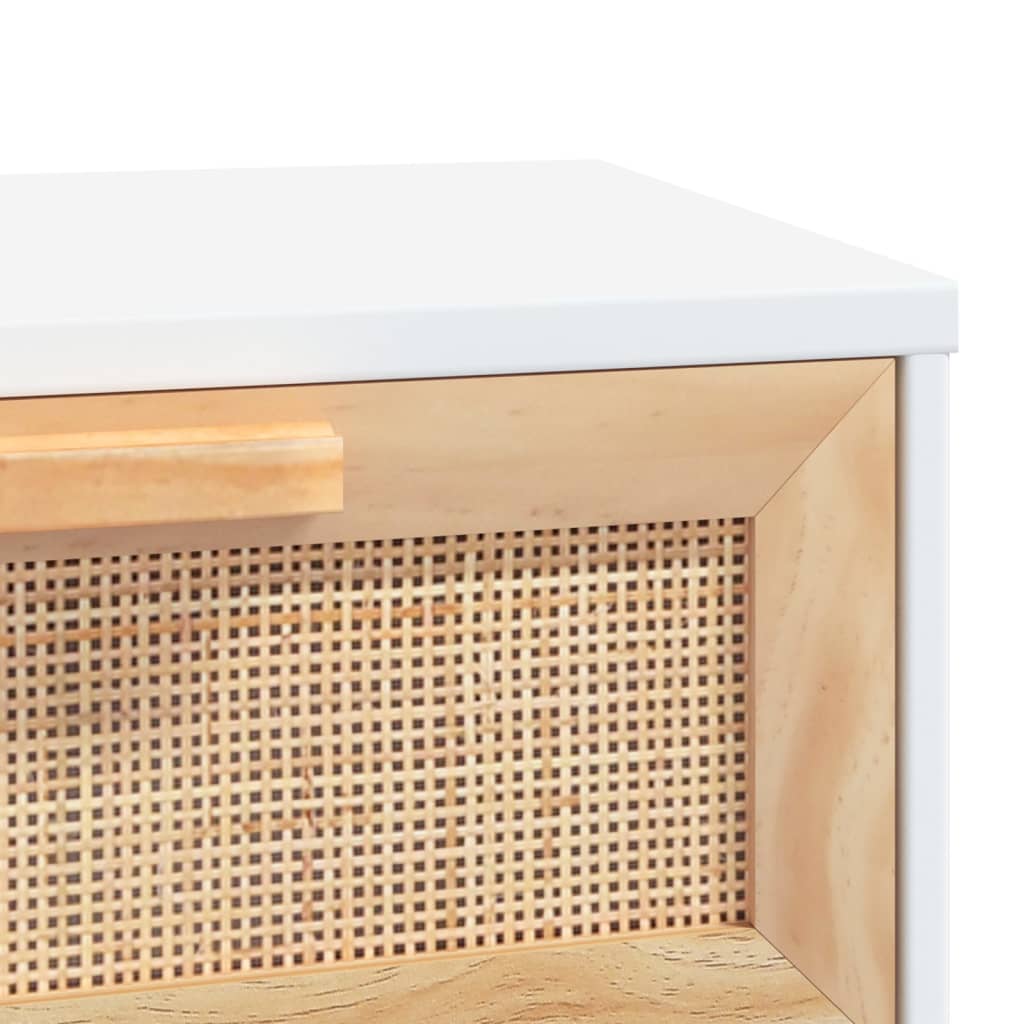 sofabord 80x40x30 cm konstrueret træ og massivt fyrretræ hvid