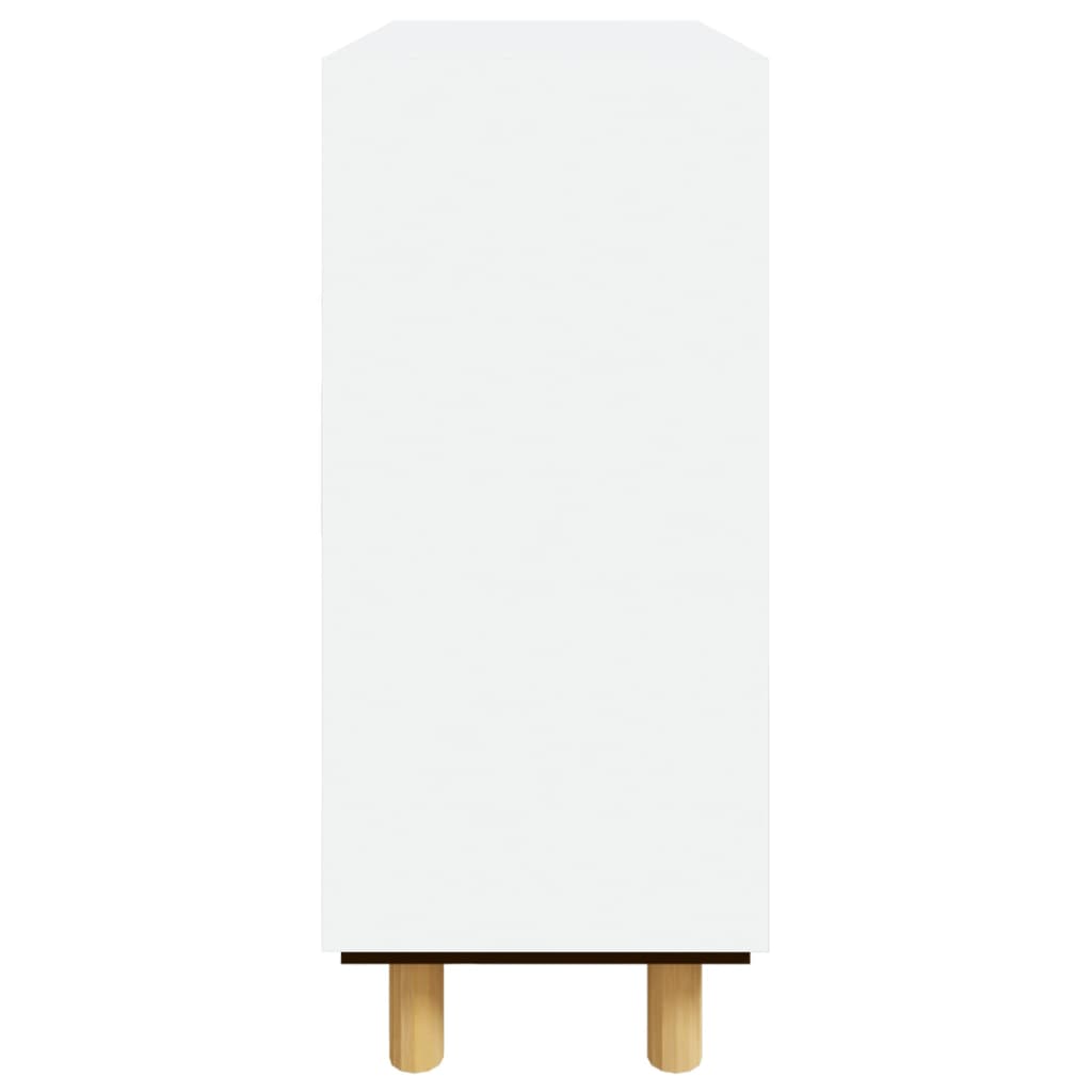 skænk 60x30x70 cm massivt fyrretræ og naturlig rattan hvid