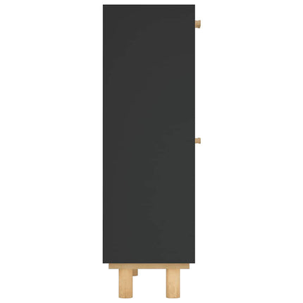 skoskab 52x25x80 cm konstrueret træ og naturlig rattan