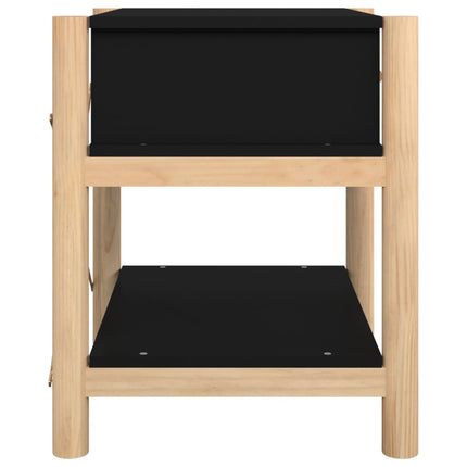 sengeborde 2 stk. 42x38x45 cm konstrueret træ sort