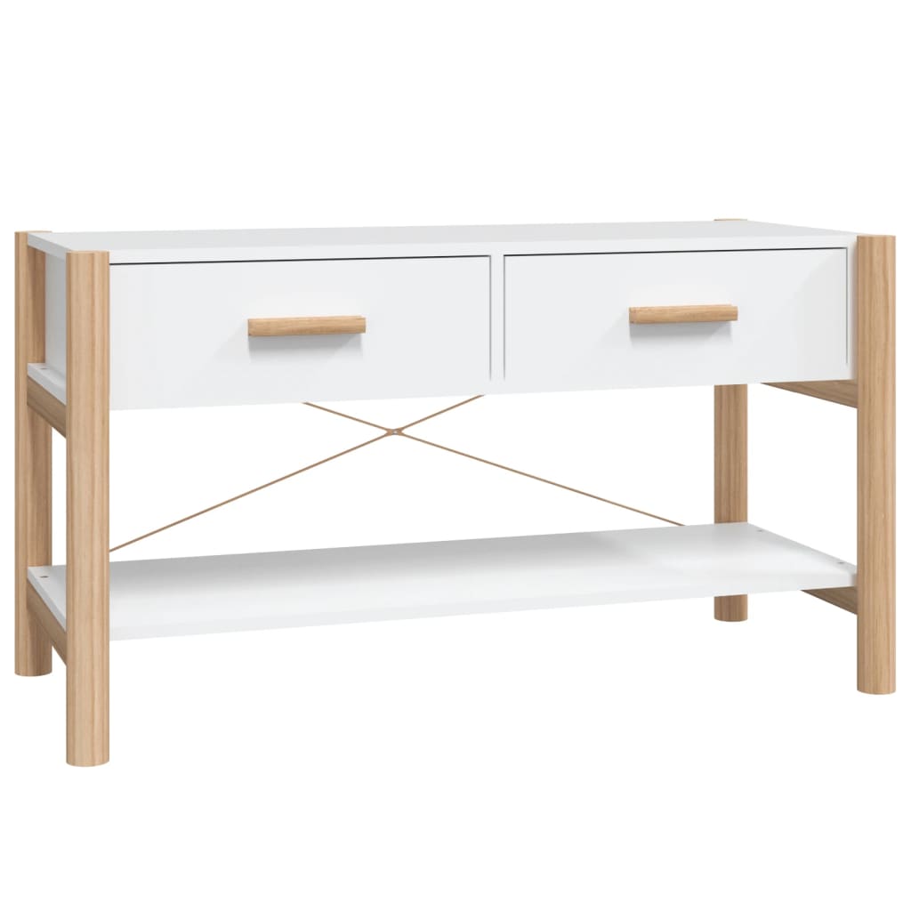 tv-bord 82x38x45 cm konstrueret træ hvid