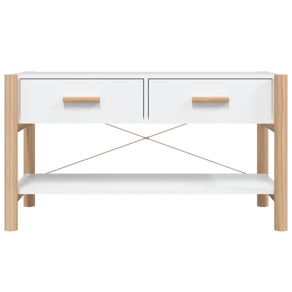 tv-bord 82x38x45 cm konstrueret træ hvid