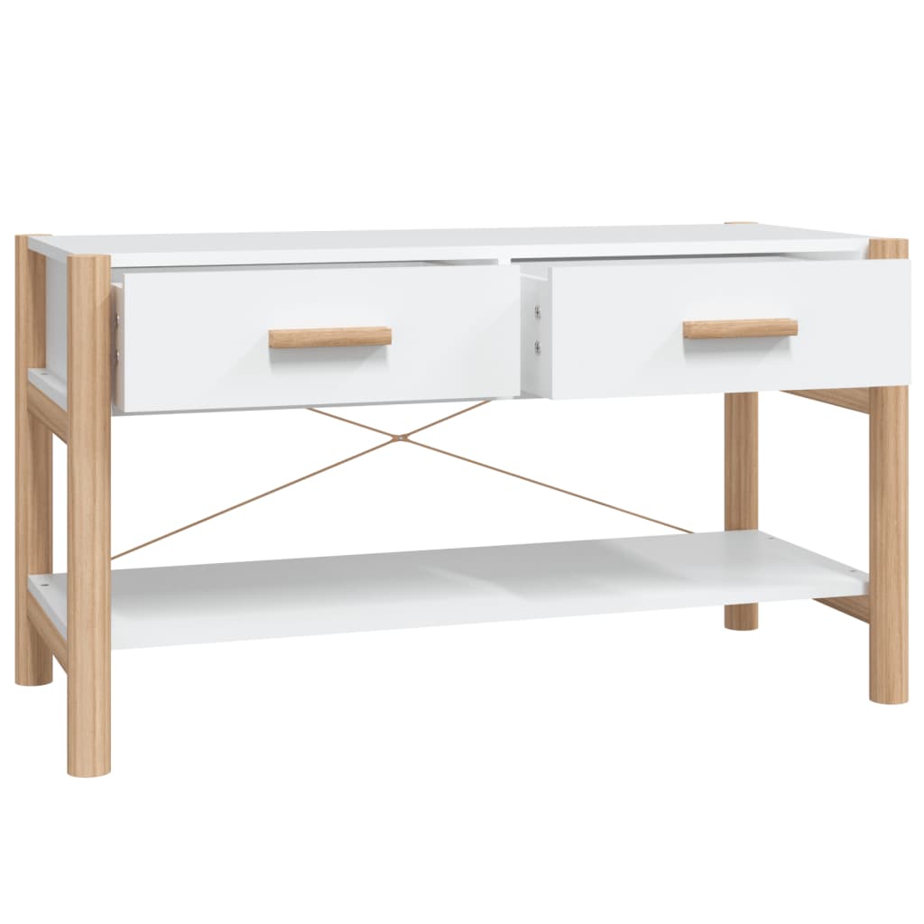 tv-bord 82x38x45 cm konstrueret træ hvid