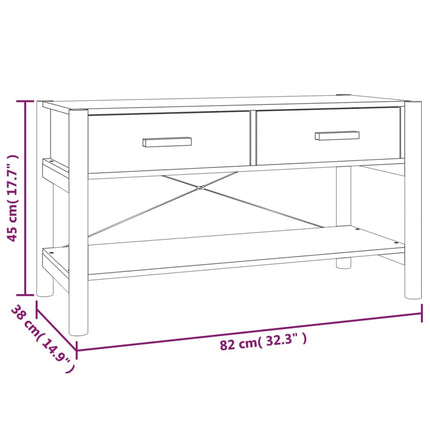 tv-bord 82x38x45 cm konstrueret træ hvid