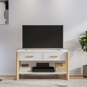 tv-bord 82x38x45 cm konstrueret træ hvid
