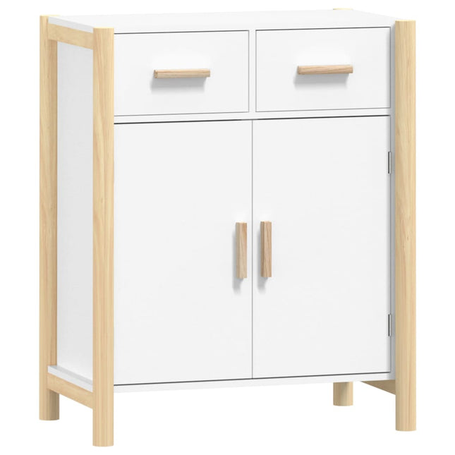 skænk 62x38x75 cm konstrueret træ hvid