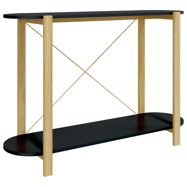 konsolbord 110x38x75 cm konstrueret træ sort