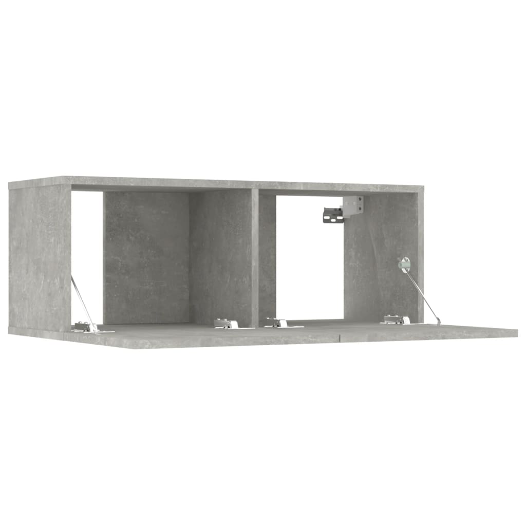 tv-skabe 4 stk. 80x30x30 cm konstrueret træ betongrå