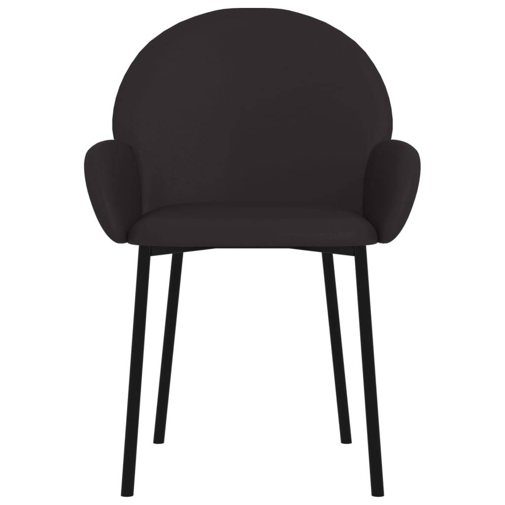 spisebordsstole 2 stk. kunstlæder sort