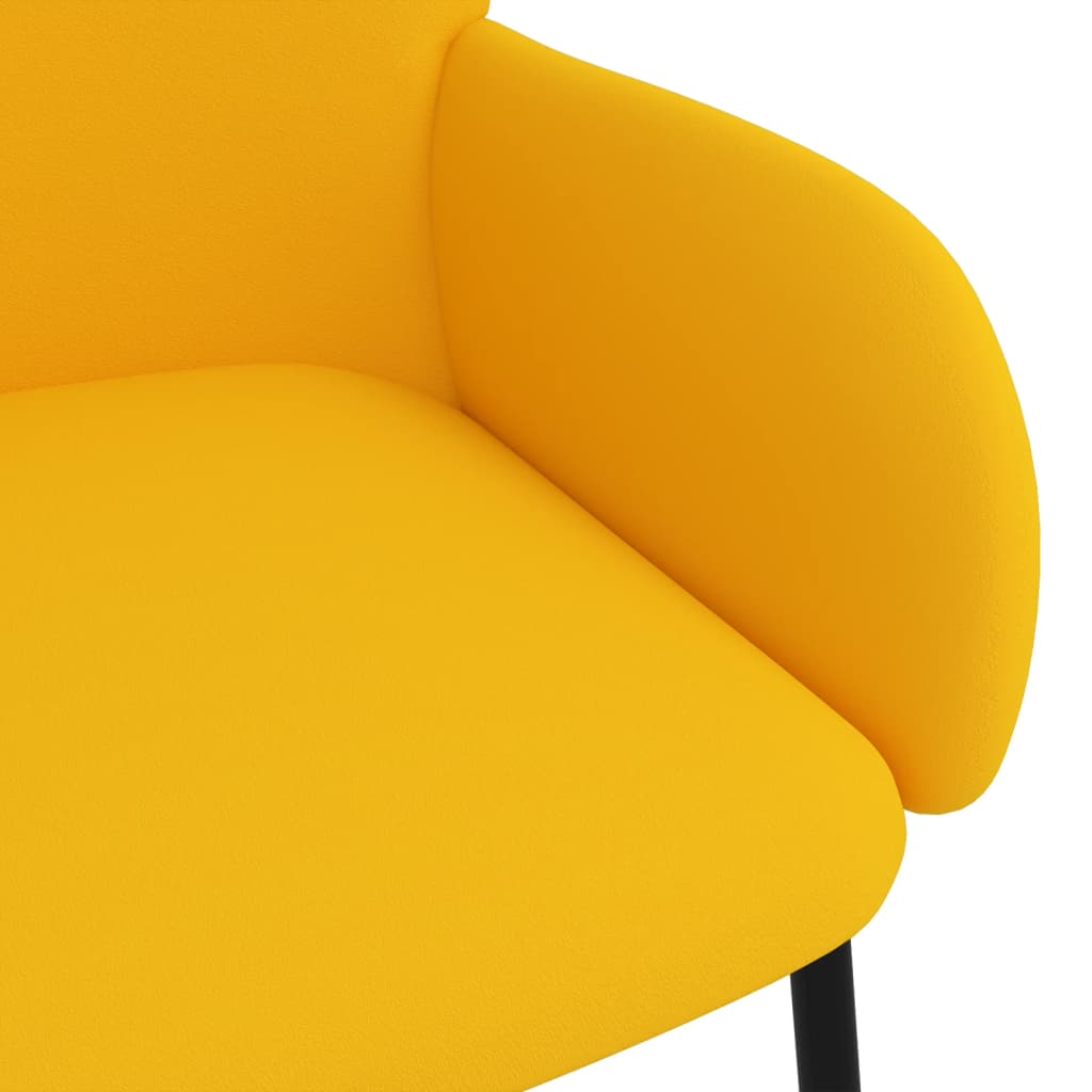 spisebordsstole 2 stk. fløjl gul