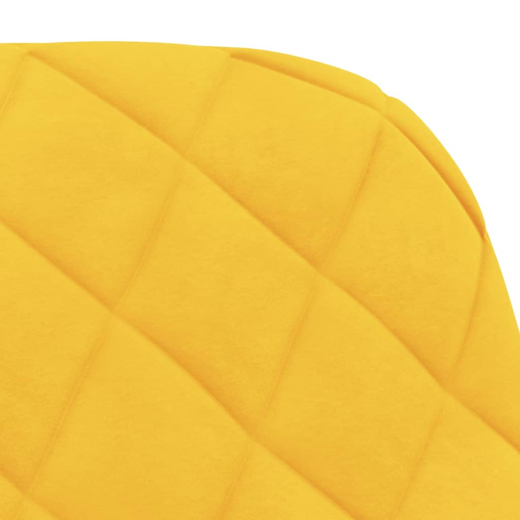 spisebordsstole 2 stk. fløjl gul