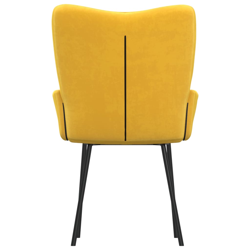 spisebordsstole 2 stk. fløjl gul