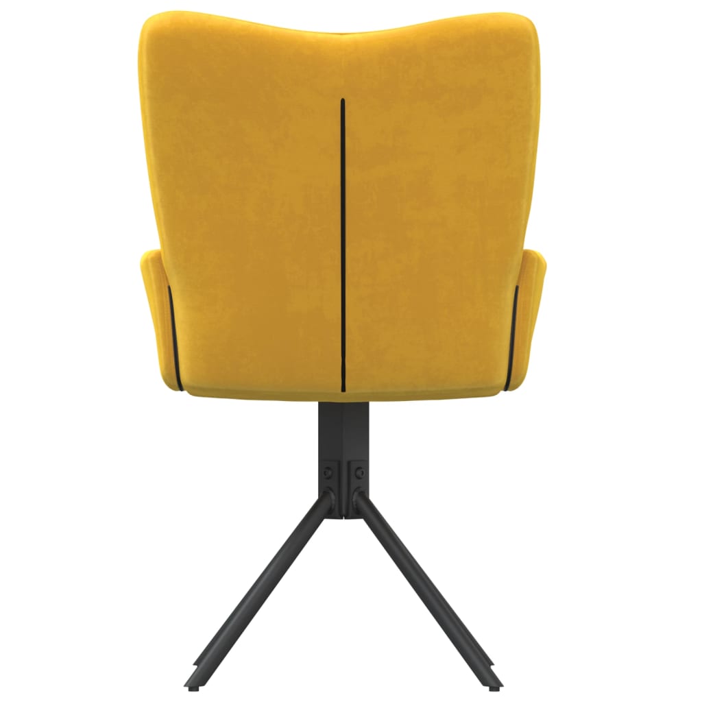 drejelige spisebordsstole 2 stk. fløjl gul