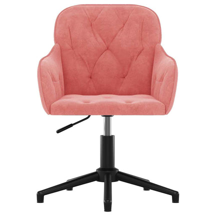 drejelig kontorstol fløjl pink