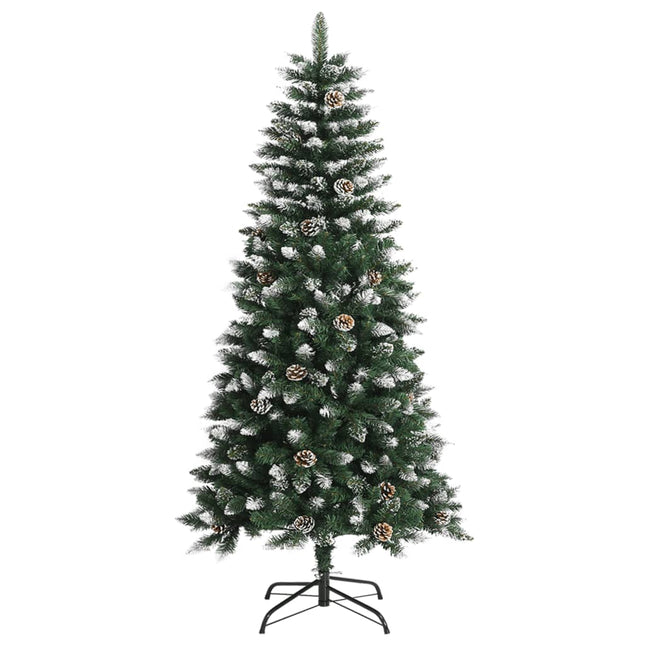kunstigt juletræ med fod 120 cm PVC grøn