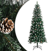 kunstigt juletræ med juletræsfod 180 cm PVC grøn