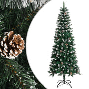 kunstigt juletræ med juletræsfod 210 cm PVC grøn