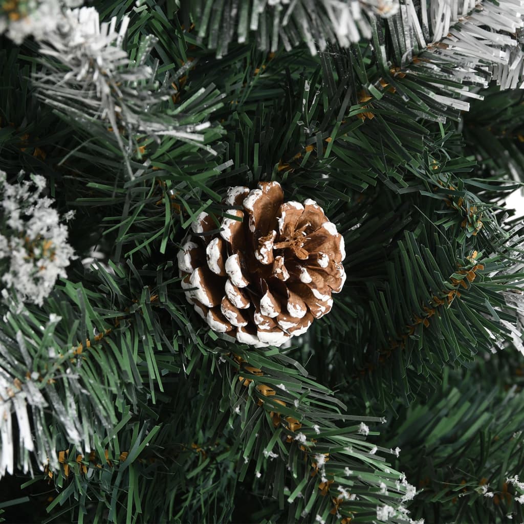 kunstigt juletræ med juletræsfod 210 cm PVC grøn