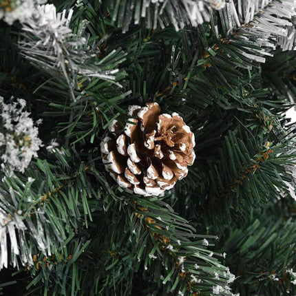 kunstigt juletræ med juletræsfod 240 cm PVC grøn