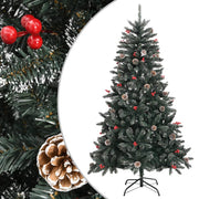 kunstigt juletræ med juletræsfod 150 cm PVC grøn