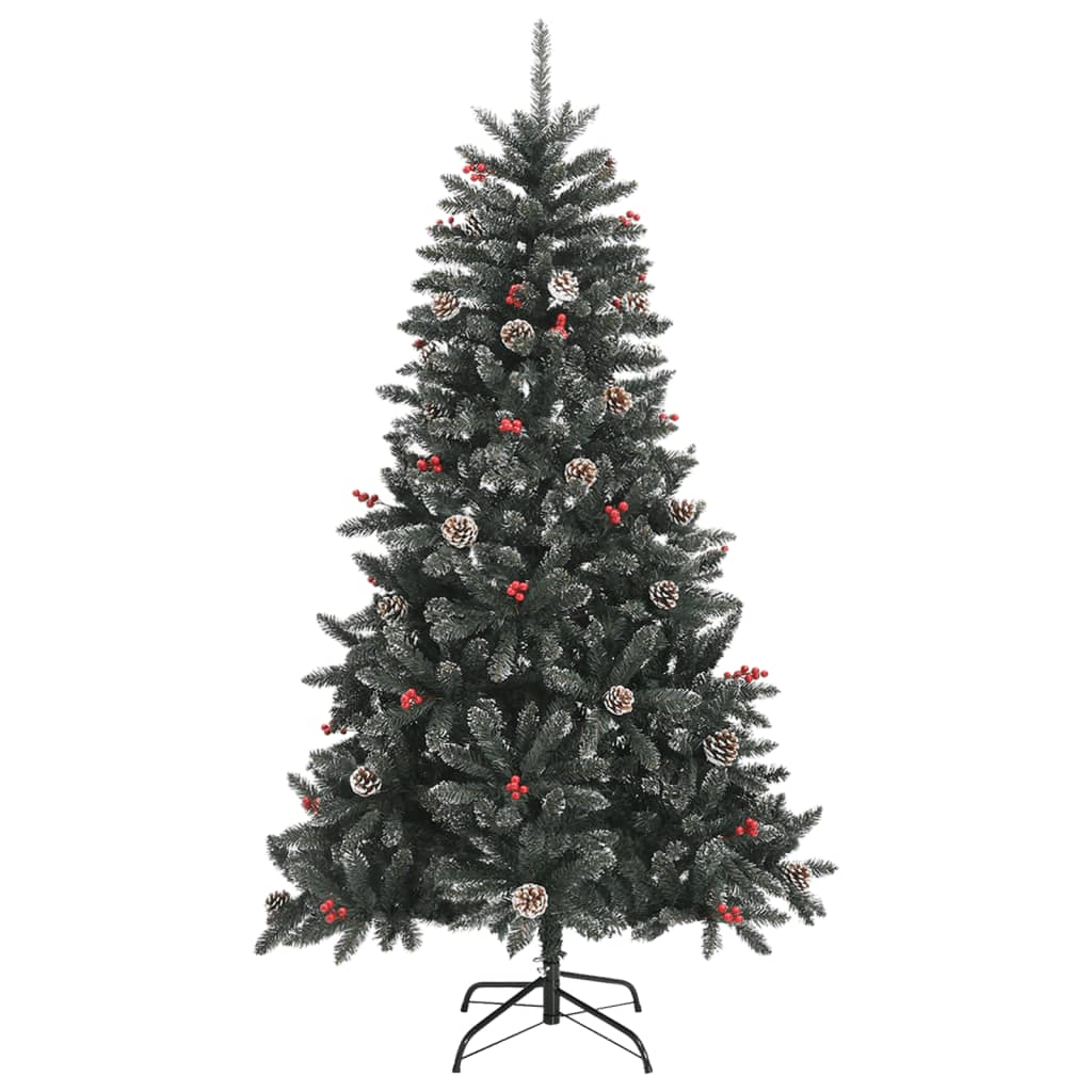 kunstigt juletræ med juletræsfod 150 cm PVC grøn