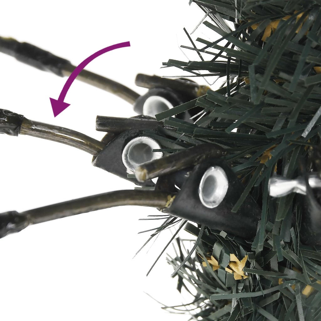 kunstigt juletræ med juletræsfod 150 cm PVC grøn