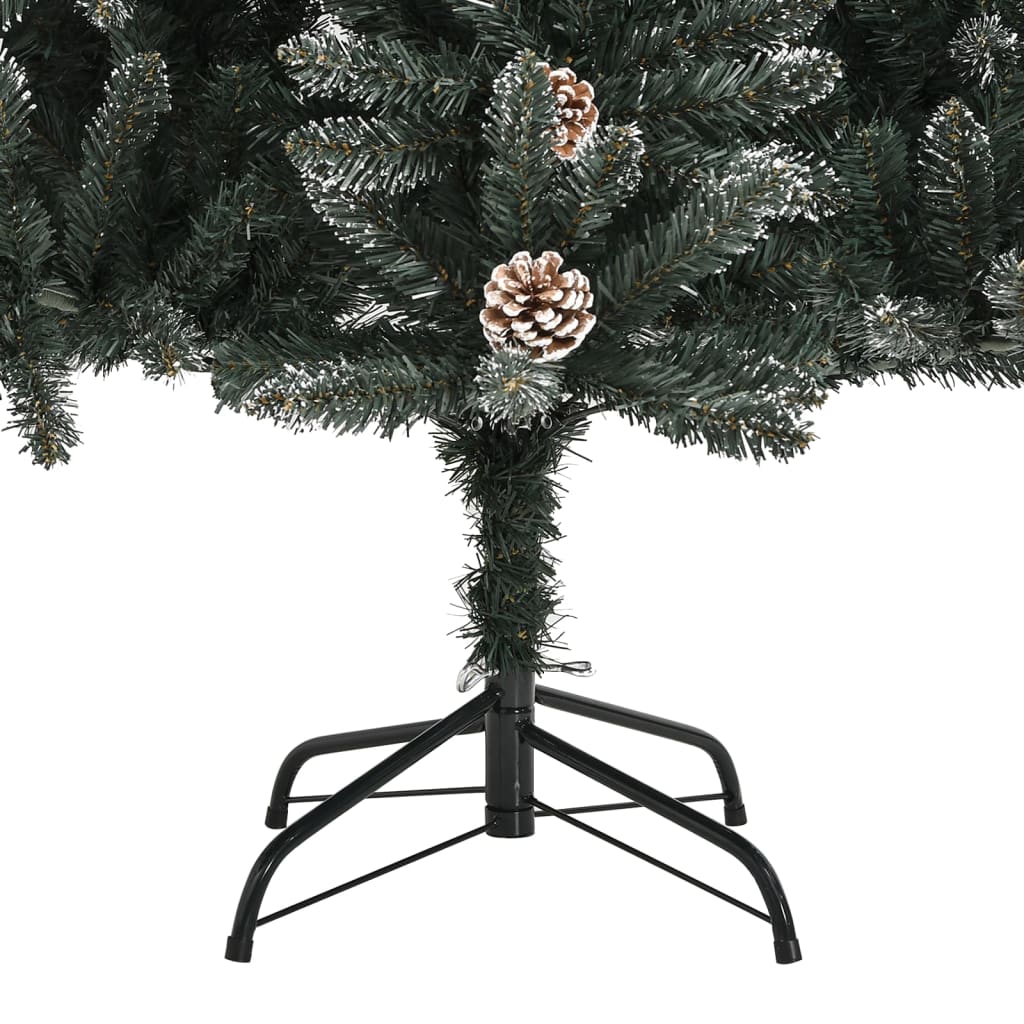 kunstigt juletræ med juletræsfod 150 cm PVC grøn