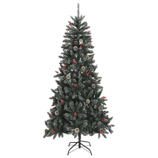 kunstigt juletræ med juletræsfod 240 cm PVC grøn