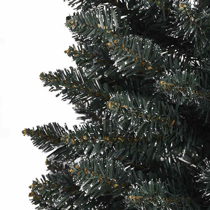 kunstigt smalt juletræ med juletræsfod 120 cm PVC grøn