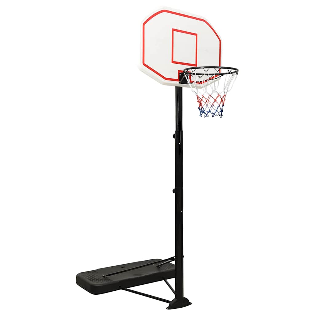 Justerbar basketballstander 258-363 cm - hvid polyethylen