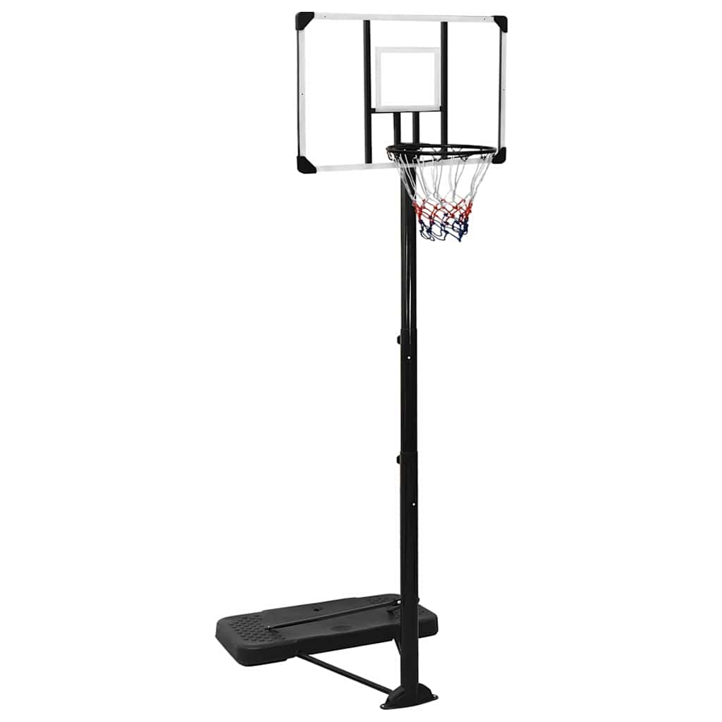 basketballstativ med plade 256-361 cm polycarbonat transparent billede
