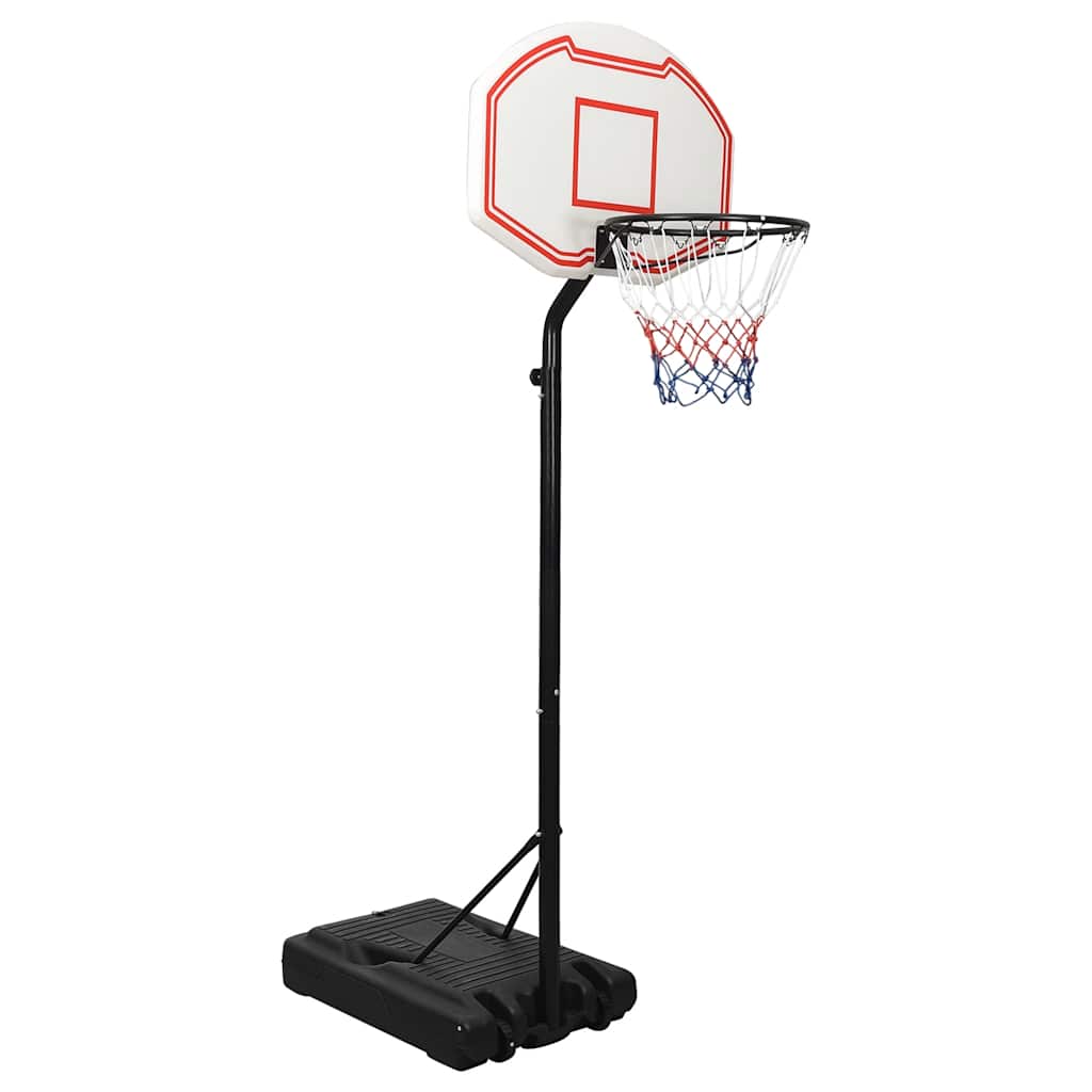 Justerbart basketballstativ 237-307 cm i polyethylen - hvid