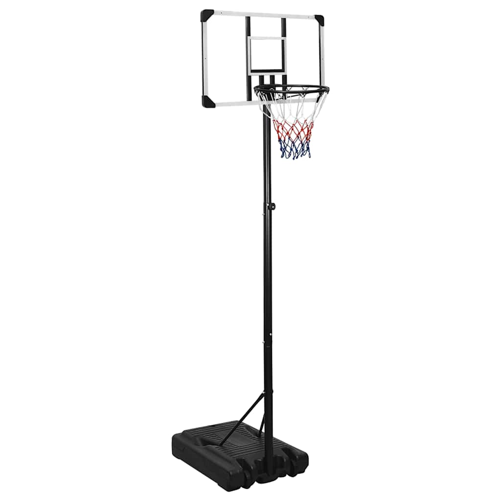 basketballstativ med plade 235-305 cm polycarbonat transparent billede