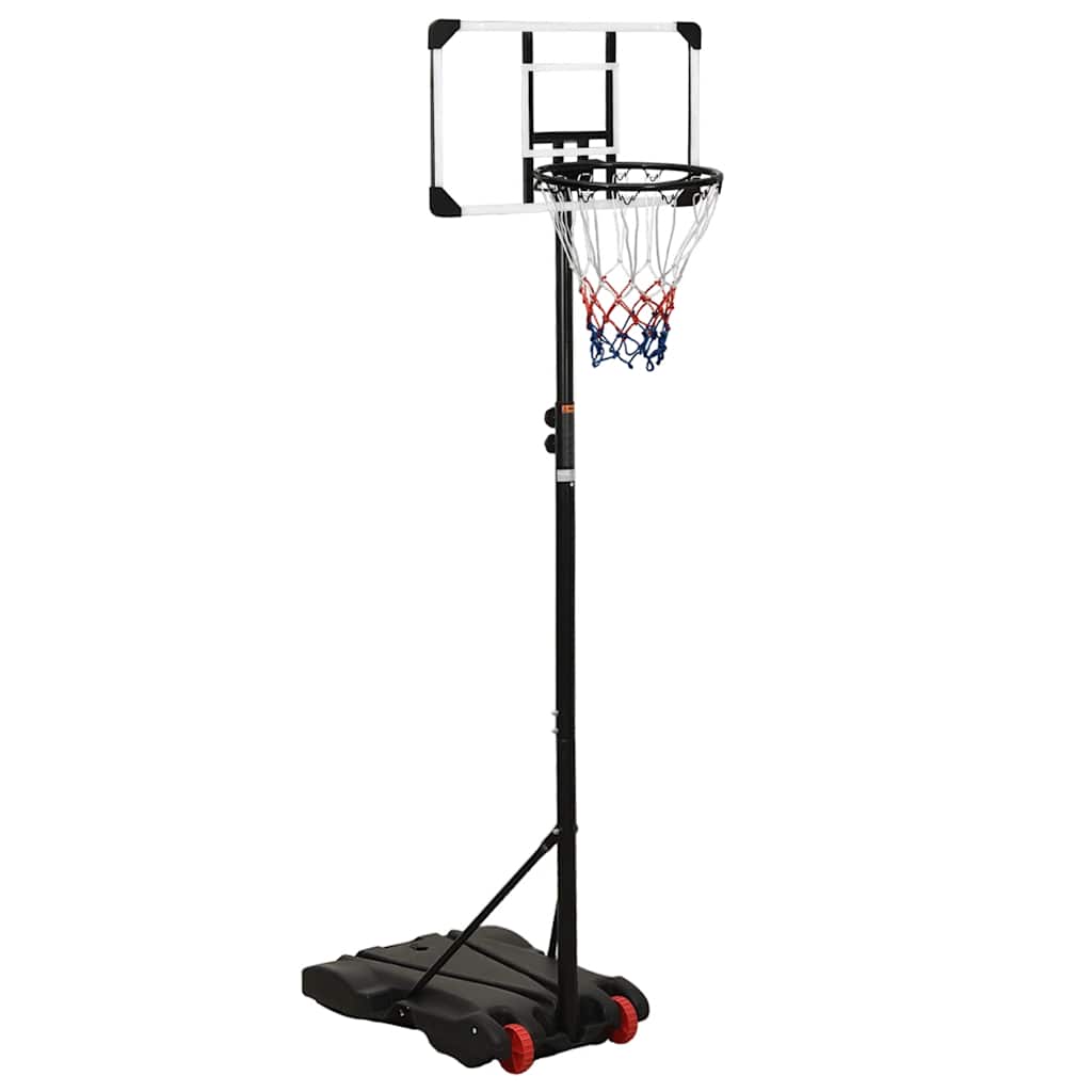 basketballstativ med plade 216-250 cm polycarbonat transparent billede