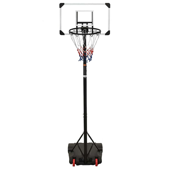 basketballstativ med plade 216-250 cm polycarbonat transparent