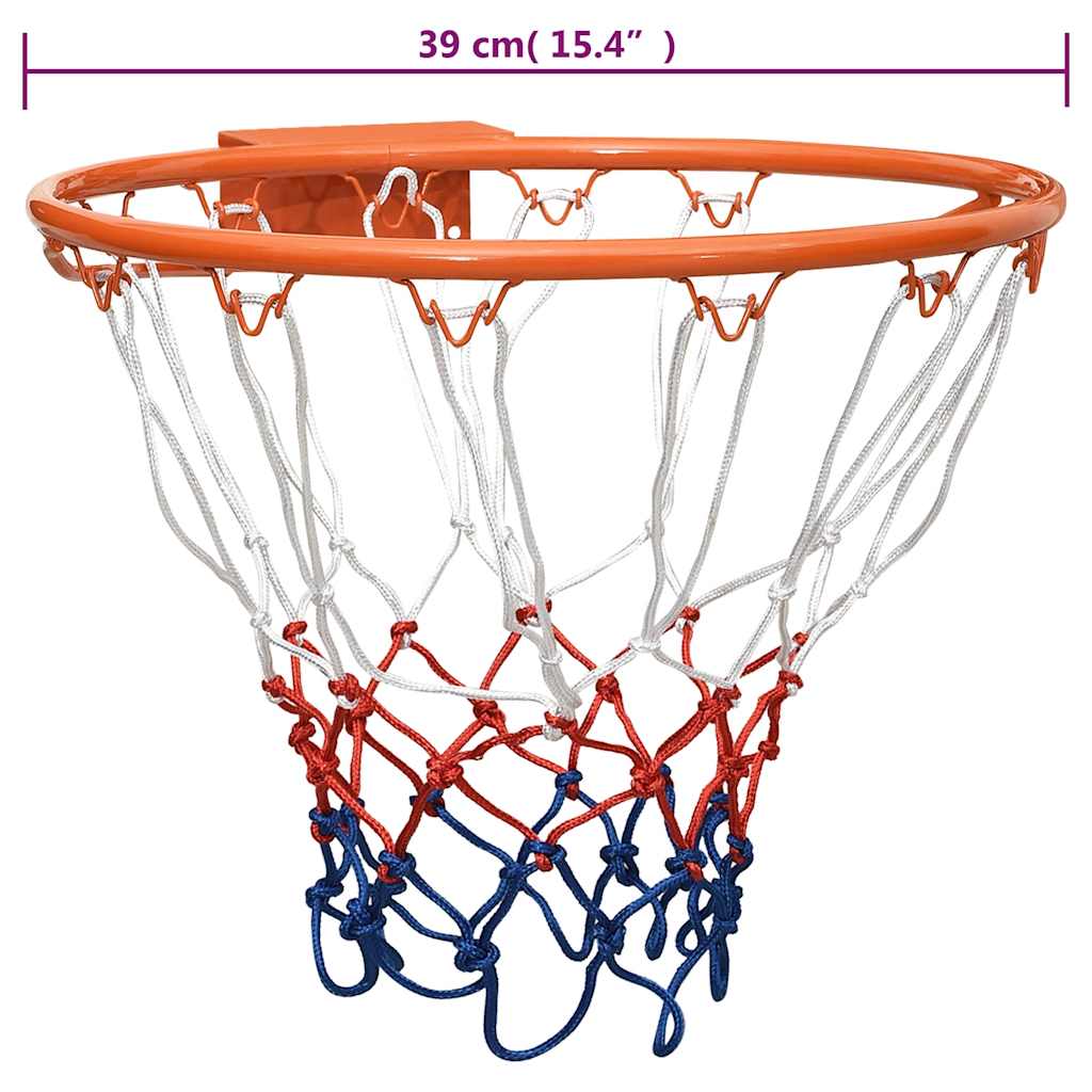 basketkurv 39 cm stål orange