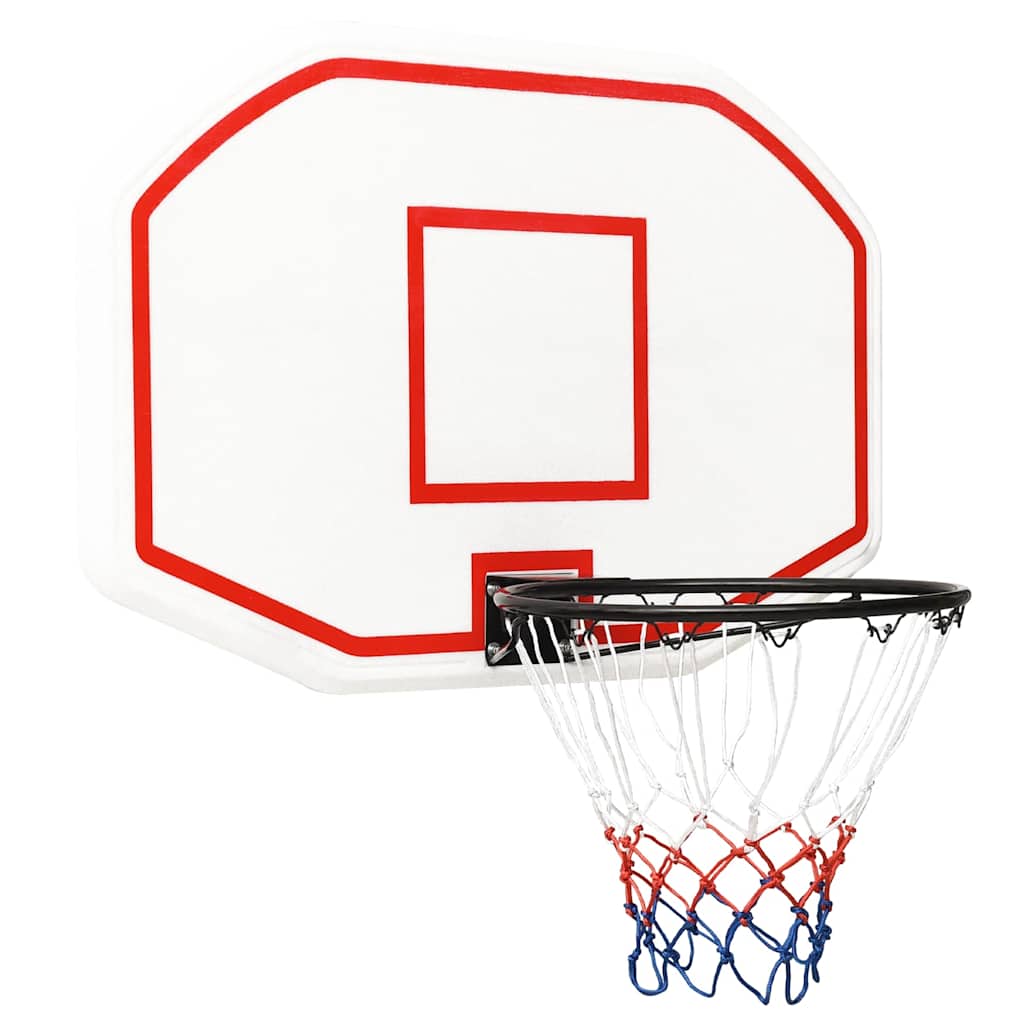 basketballkurv med plade 109x71x3 cm polyethylen hvid billede