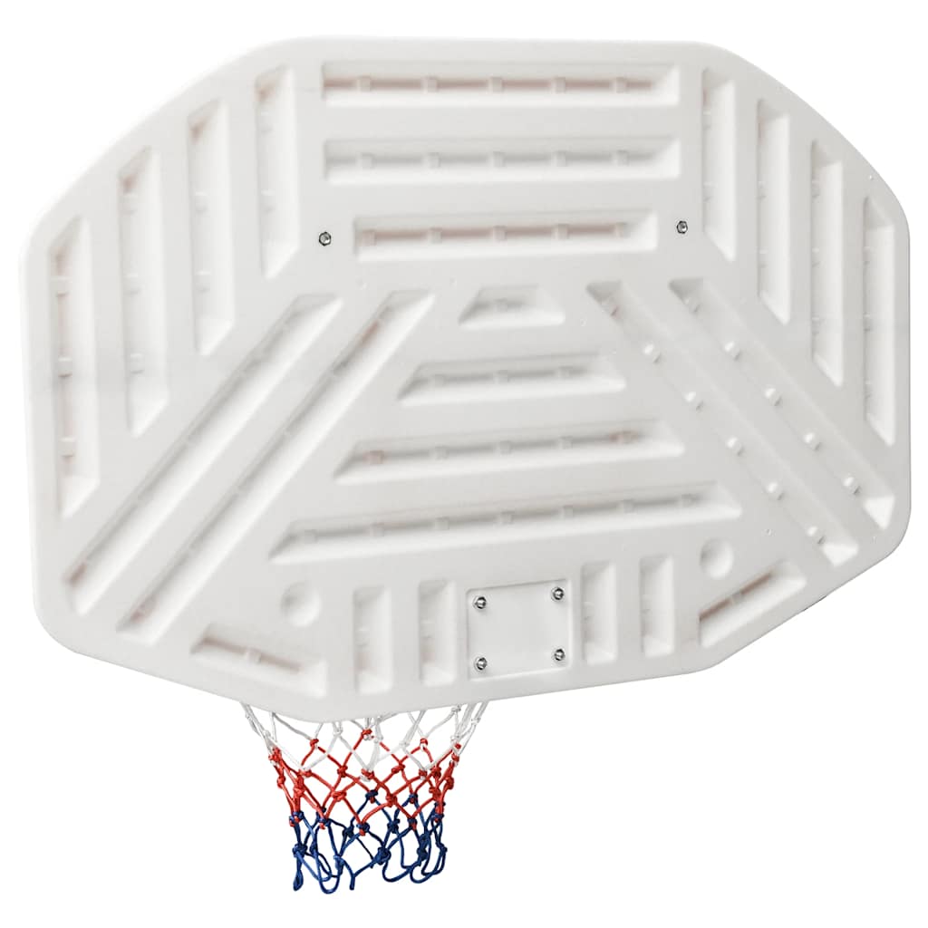 basketballkurv med plade 109x71x3 cm polyethylen hvid