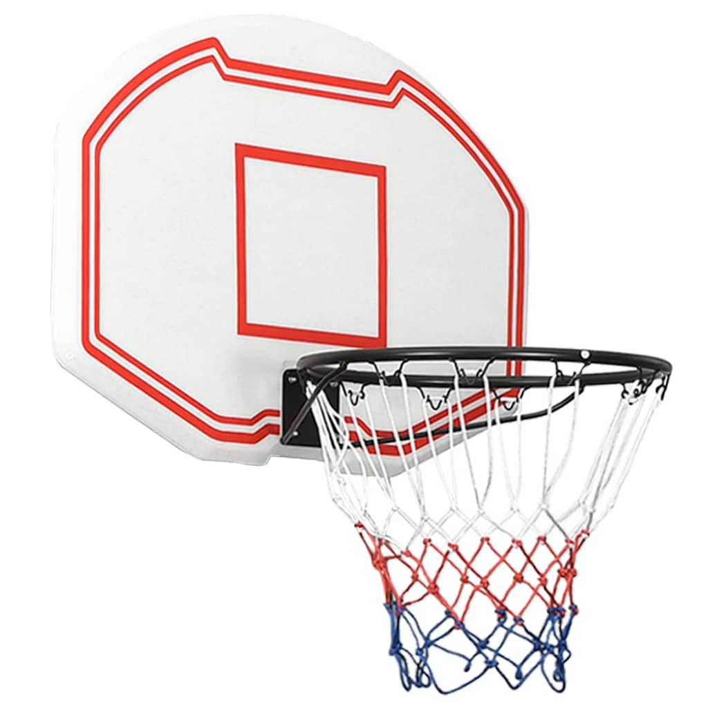 basketballkurv med plade 90x60x2 cm polyethylen hvid billede